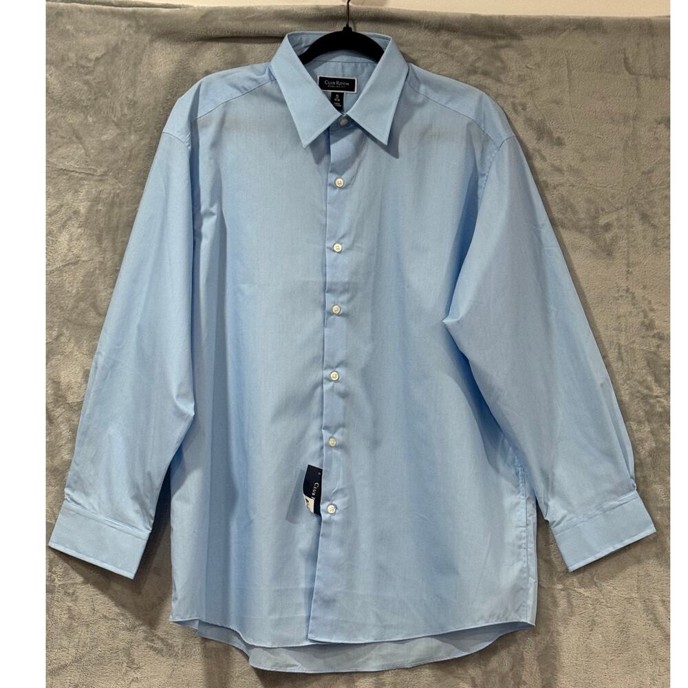 Mens Dress Shirt Lot 3 Pack XL 17 32/33 Light Blue Office Business NWT Club Room